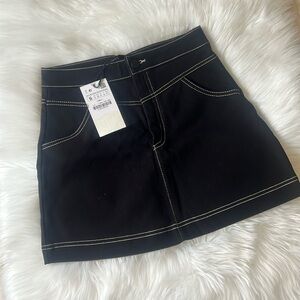 ZARA MINI SKIRT BLACK DENIM